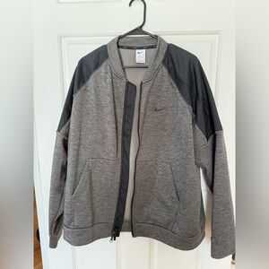 Nike Men's Charcoal and Black Bomber Jacket